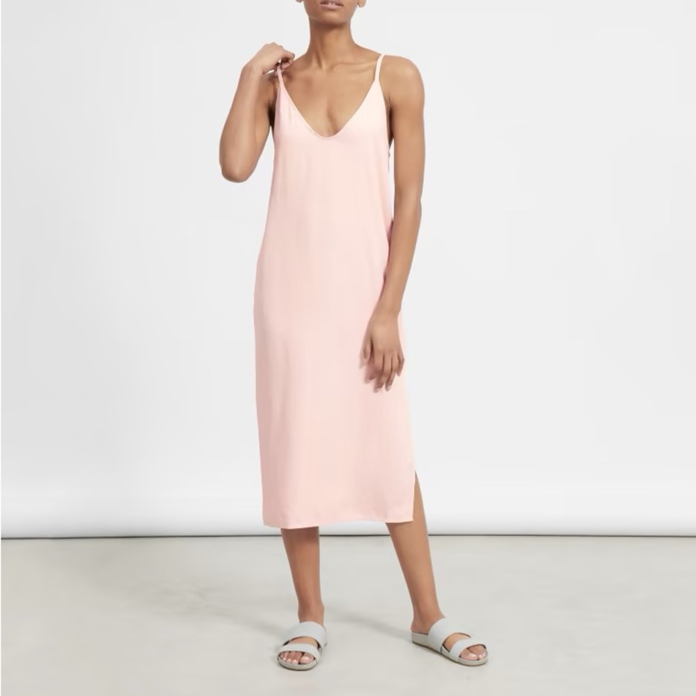 Everlane Pink Maxi Summer Slip Dress - 16